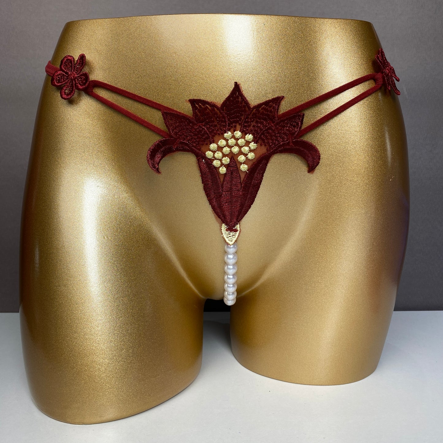 3 Pack Women’s G-String with Pearls Ball Sexy Briefs Lingerie underwear