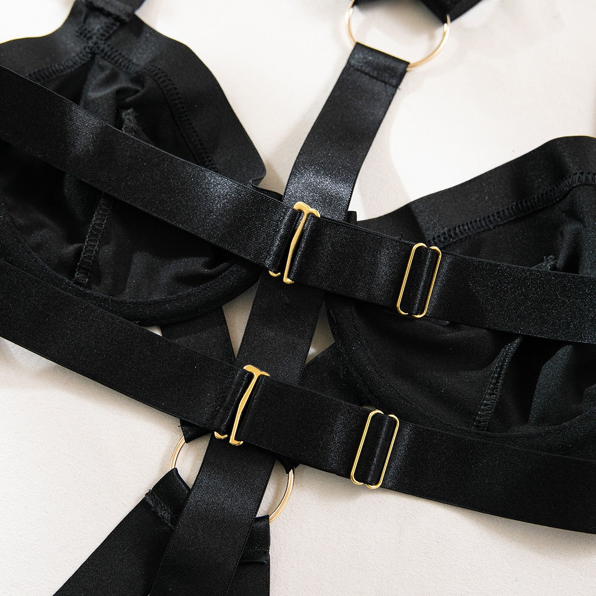 Lingerie Set for Women Sexy Strappy Lingerie Garter with Underwire Push Up Bra