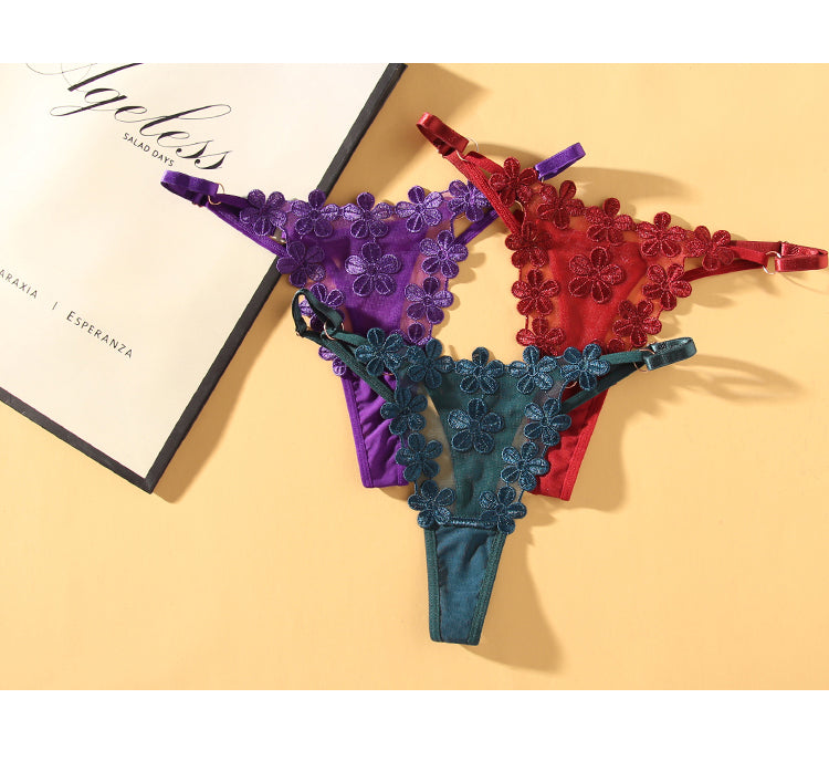 7 pack Sexy Floral Lace G-String Thong Panties